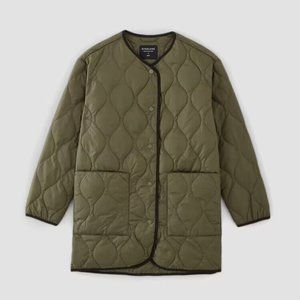 SOLD Everlane XXS The ReNew Quilted Mid-Length Liner Jacket Kalamata Olive Green